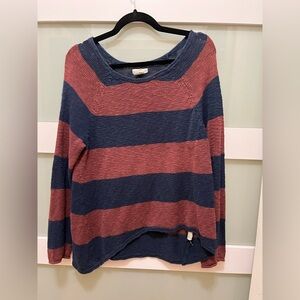 Billabong Blue and Red Knit Sweater